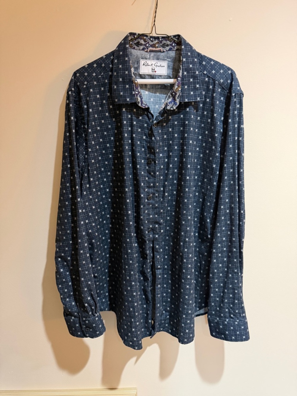 Robert Graham 2XL Long Sleeve Button Down Blue Sharp Clean Gently Used
